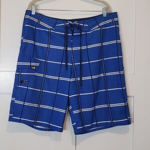 The North Face Blue White Black Plaid Boardshorts Size 36
